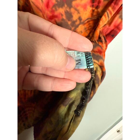 Jayli trippy colorful tie dye tunic top hippie retro groovy - Picture 4 of 8